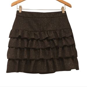 Loft Ruffle Tier Tweed Mini skirt